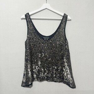 Erin Kleinberg Silk and all sequin ank top tag size 2